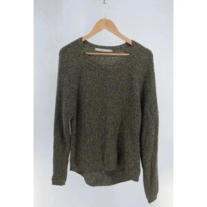 & other  stories 100% Cotton crew neck variegated blue and yellow sweater | XS